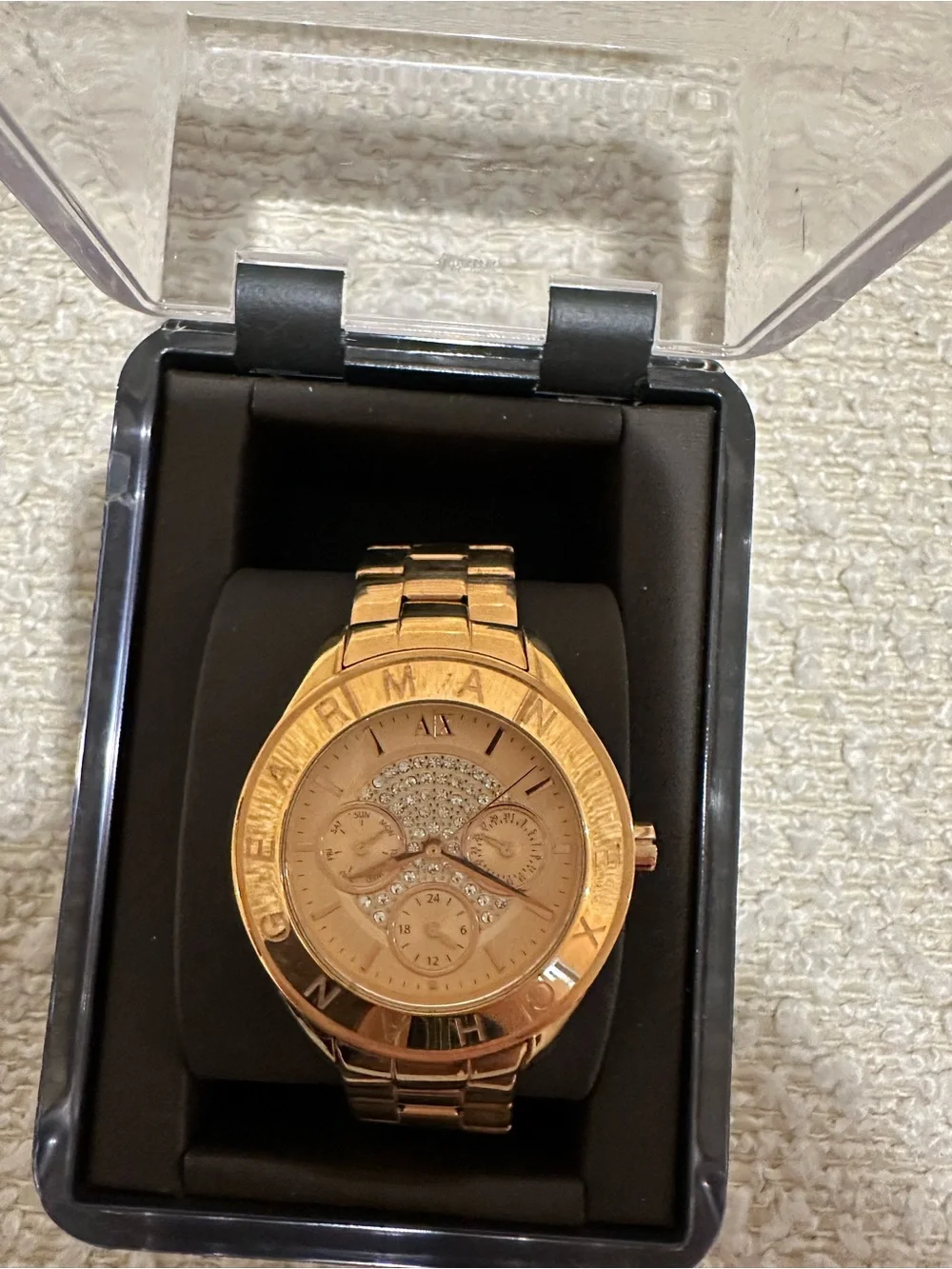 Armani Exchange Gold Tone Men's Bracelet Watch